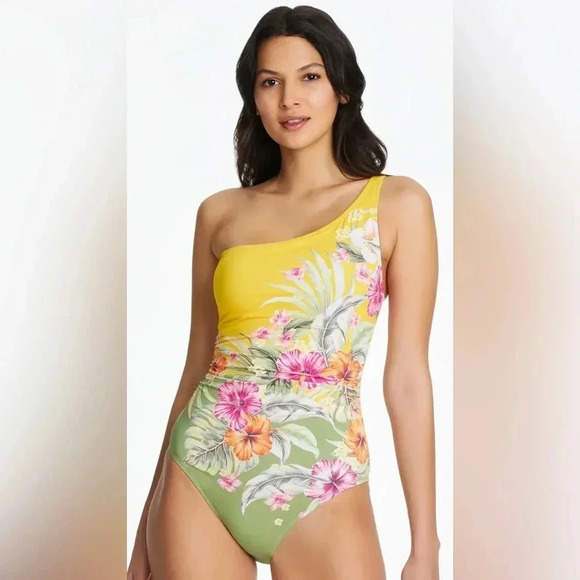 Bleu Rod Beattie Paradiso One Shoulder One Piece - Picture 4 of 10